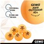 GEWO AWR Outdoor 40+ Lot de 6 balles de Tennis de Table en Plastique hydrofuges pour l'extérieur - Qualité supérieure - Résistan