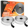 Scratch Autocollant Double Face Extra Fort 8m Noir | Rouleau Adhesive à Crochets et à Boucles | Ruban Adhésif Puissant Bande Mou