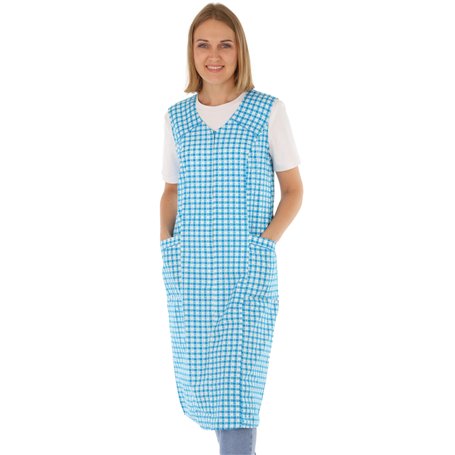 Schuerzenfabrik Blouse à fermeture Éclair pour robe de maison - Turquoise - 54