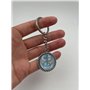 Onwomania Porte-clés Pendentif Ancre Corde Bleu Keis en métal Bleu