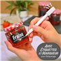 Praknu Pots à Confiture avec Couvercle - 25 Bocal en Verre 125 ml - Avec étiquettes & stylo - Étanche à l'air - Résistant au lav