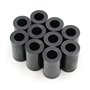 Design61 Lot de 10 entretoises rondes en polyéthylène haute densité, Ø 15 mm, M8 - 25 mm - Idéal pour les espacements entre les 