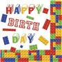 Lot de 20 serviettes de table pour anniversaire - Motif enfant - Garçon - Fête - Happy Birthday - Décoration de table 33 x 33 cm