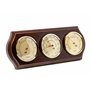 Fischer 9176-22 Station météo avec thermomètre, baromètre, hygromètre, boîtier en bois véritable fabriqué en Allemagne
