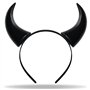 Hatstar Serre-tête cornes de diable noir - Oreilles de diable de vampire pour fête costumée - Bijou de tête pour femme