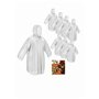 skapandi Lot de 8 ponchos de pluie jetables avec capuche | Cape de pluie | Veste de pluie | Vêtements de pluie | Transparent et