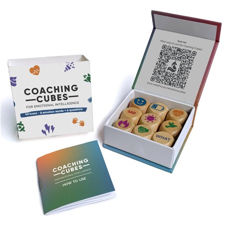 metaFox Cubes de coaching pour l'intelligence émotionnelle – 9 cubes avec des questions de coaching pour l'émotion