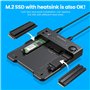 GRAUGEAR Station d'accueil M.2 NVMe et SATA SSD/HDD, USB-C 10 Gbit/s pour M.2 PCIe NVMe + convertisseur SSD et HDD SATA 2,5"/3,5