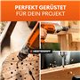 MEISTERGRIFF® Lot de 7 forets à bois longs – Forets extra tranchants – Forets hélicoïdaux stables et incassables – Diamètres 4, 