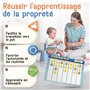 LIKARTO® Apprentissage de la propreté pour enfants – Tableau magnétique Montessori avec 60 aimants avec cordon – Tableau apprent