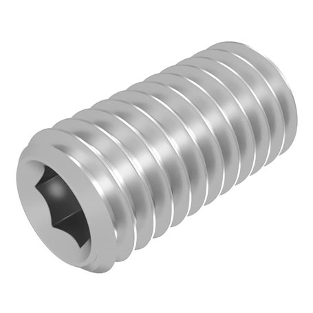 SECCARO Lot de 20 vis sans tête avec embout conique M4 x 8 mm