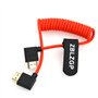 ZBLZGP Câble HDMI 2.1 tressé haut débit 8 K à angle droit gauche pour PS4 PS5 RTX 3080 eARC HDR câble vidéo PC ordinateur portab