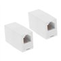 EMSea 2pcs RJ11 6P4C Connecteur Femelle à Femelle RJ11 6P4C Coupleur Inline BT Câble de Ligne Téléphonique Adaptateur Accessoire