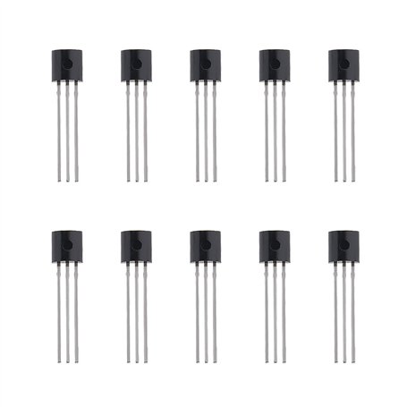 YINETTECH 10pcs MCP1700-3302E / TO-92 Régulateur de Tension Linéaire LDO 3 Bornes 250mA Tension de Sortie Fixe Nom. 3.3V Travers
