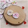 VGOL 200pcs Boutons en Bois Avec Motif d'Arbre Mélangé - Décoratifs Multicolores - Accessoires de Bricolage pour Couture, Artisa
