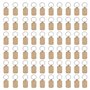 Niejgay 60 PièCes SéRies Vierge Arrondi Porte-CléS en Bois Bricolage Porte-CléS en Bois Porte-CléS Peut êTre Gravé de Bricolage
