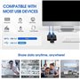 JIVIMOCO Sélecteur de commutateur USB 3.0 Commutateur KVM 5 Gbps 2 en 1 Sortie Commutateur USB 3.0 Compartiment Bidirectionnel p