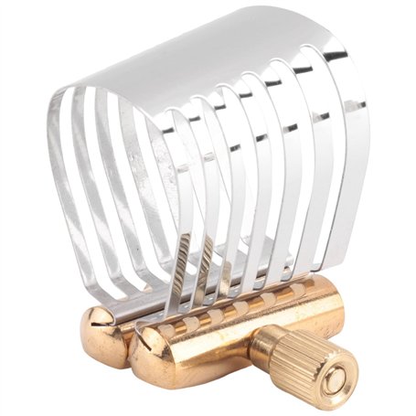 CosyCaya 1 pince pour saxophone ténor - Accessoire de ligature pour saxophone - Ligature dorée et argentée