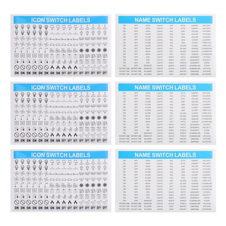 ECSiNG Lot de 6 autocollants pour panneau de disjoncteur électrique - 21