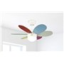 78673 Ventilateur de plafond d'intérieur à six pales et une lampe Turbo II de 76 cm, finition en blanc avec verre opale dépoli