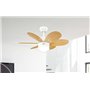 78673 Ventilateur de plafond d'intérieur à six pales et une lampe Turbo II de 76 cm, finition en blanc avec verre opale dépoli
