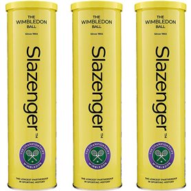 Slazenger WIMBLEDON Balles Tennis metal 12 Balles (3 x 4)