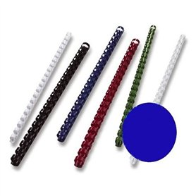 GBC estamper /-relieuse pour spirales de reliure en plastique 21 anneaux-format a4 6 mm-bleu-lot de 100