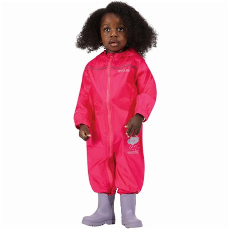 Regatta Puddle IV - Combinaison imperméable - Mixte Enfant - -Rose (Jem)-Taille : 12-18 mois (86 EU)