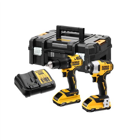 DEWALT DCK2062L2T-QW - KIT XR 18V = DCD709 Taladro Percutor + DCF809 Atornillador Impacto + 2 baterías Li-Ion 3Ah + maletín TSTA