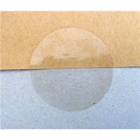 Minilabel 25 mm Rond Brillant Joints Stickers - Transparent (Paquet de 102 Étiquettes) - 25 mm