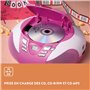 Lenco SCD-37 Radio AM/FM Portable avec Lecteur CD/mp3/wma Port USB Rose