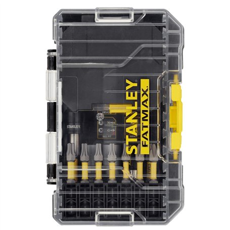 Stanley Coffret 55 pièces Embouts Impact Torsion Gamme FATMAX Robuste et Ergonomique STA88559-XJ