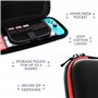 Kit d'accessoires de voyage STEALTH Premium pour Nintendo Switch et Switch Lite - Bleu et Rouge