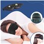 TRIXES Masque de sommeil occultant et bouchons d'oreille – Masque pour les yeux rembourré réglable sans pression – 100% occultan
