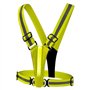 TRIXES Gilet Haute visibilité réglable Unisexe à LED - Harnais de sécurité réfléchissant - Jaune Fluo