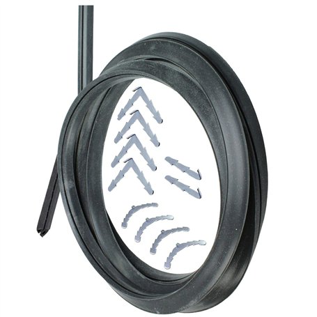 SPARES2GO Universal Joint de Porte de Four en Caoutchouc à 3 et 4 Côtés (Avec Clips d'angle Barbelés + Instructions)