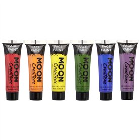 Moon Creations Tubes de peinture pour le visage et le corps | Peinture pour le visage prête à l'emploi | Sans cruauté | pour enf