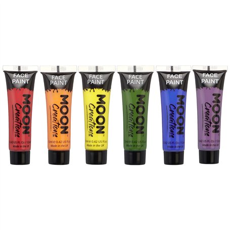 Moon Creations Tubes de peinture pour le visage et le corps | Peinture pour le visage prête à l'emploi | Sans cruauté | pour enf