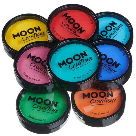 Moon Creations - Peinture professionnelle pour visage activée à l'eau - Brights Colors Set