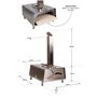 Four à pizza super rapide à granulés de bois - Machine à pizza portable en acier inoxydable - Fumoir à pizza pour jardin, barbec