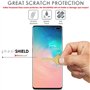 TECHGEAR Protection Écran Galaxy S10 Plus S10+ [ghostSHIELD] Film de Protection Souple en TPU avec Protection Totale d'Écran Com