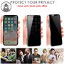 TECHGEAR Protection d'écran anti-espion pour iPhone 16 Pro - Filtre de confidentialité en verre trempé véritable compatible avec