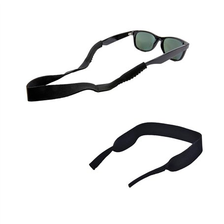 TRIXES Cordon Lunettes Attache en néoprène Extensible Sport Noir pour Lunettes de Soleil