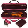 Tomandwill 43VL Étui pour violon classique 4/4 Bordeaux