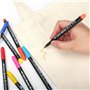 Artme Marqueurs Tissus 20 Couleurs, Feutres pour tissu, Feutres Textiles Permanents pour Dessin sur Coton, T-Shirts et Sacs, Cou