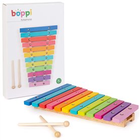 boppi Xylophone musical en bois naturel pour tout-petits et bébés avec 2 maillets en bois et 12 touches de couleur arc-en-ciel 3 boppi Xylophone musical en bois naturel pour tout-petits et bébés avec 2 maillets en bois et 12 touches de couleur arc-en-ciel 3