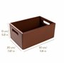 Creative Deco Caisse Bois Rangement Marron | 30 x 20 x 13 cm (+/- 1cm) | Boîte de Rangement Bois avec Poignées | Boite Rangement