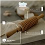 Creative Home Masseur Anti Cellulite en Bois avec Poignées | 28,5 x 4,5 cm | Appareil de Massage Rouleau de Massage Musculaire |