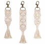 BELLE VOUS Attache Porte Clé Bohème avec Mini Macramé (Lot de 3) - 3 Modèles - Mousqueton Porte Clé Unique Tissé à la Main pour