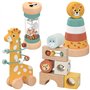 Nene Toys Jouet Bébé 1 an – Jouet Montessori en Bois 4-en-1 avec Blocs Sensoriels